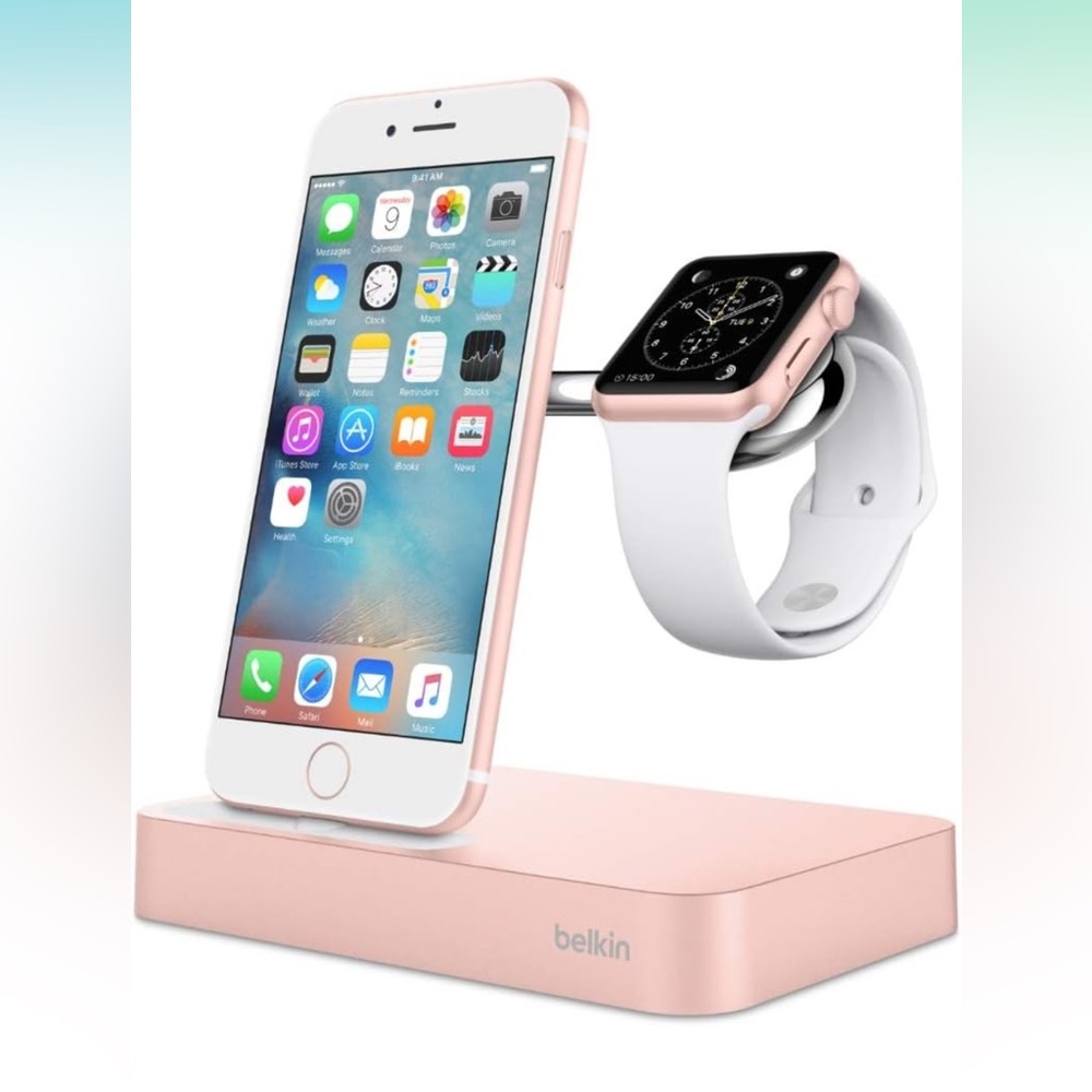 Belkin Valet Rose Gold Charging Dock for iPhone and Apple Watch